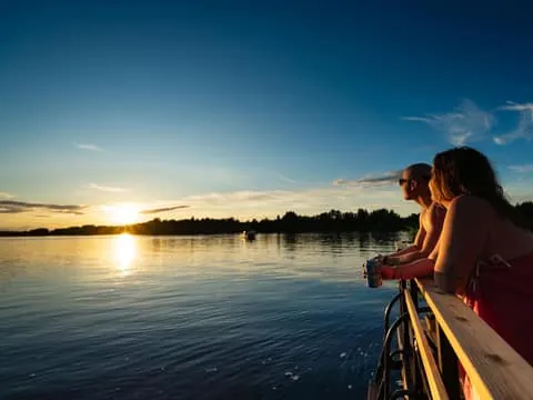 Half-day or evening on a Floating Sauna, swimming and BBQ