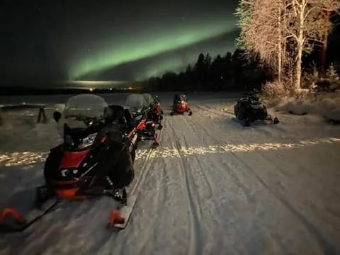 Pyhä: Northern Lights Snowmobile Adventure