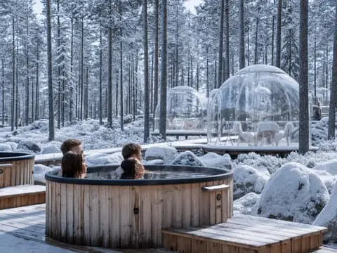 Invisible Forest Spa: sauna, outdoor hot lagoon pool & lunch