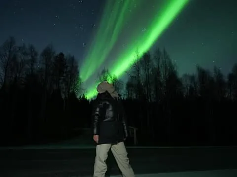 Coffee under Northern Lights & Professional Photo