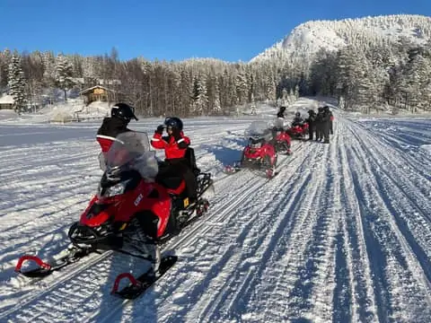 4h Snowmobile Safari with Snack and Campfire