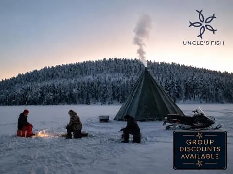 Ice Fishing, Snowmobile and Net Fishing Tour