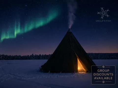 Evening Ice Fishing – Arctic Night Experience