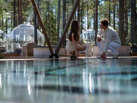 Invisible Arctic Forest Spa: sauna & outdoor hot lagoon pool
