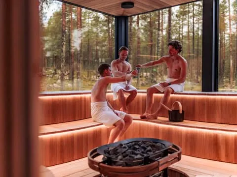 Bathrobe Spa Dinner: sauna, hot lagoon pool & Nordic dinner