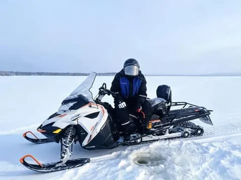 Full-Day Snowmobile Adventure with Ice Fishing Experience