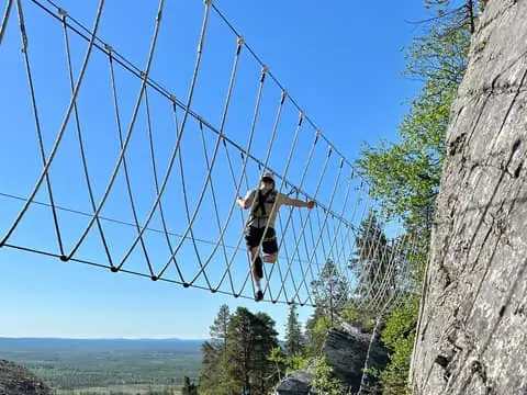 Summer Zipline & Climbing at Adventure Park in Pyhä Fell