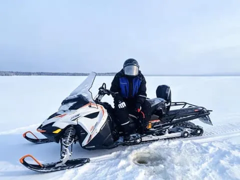 Full-Day Snowmobiling & Ice Fishing with BBQ