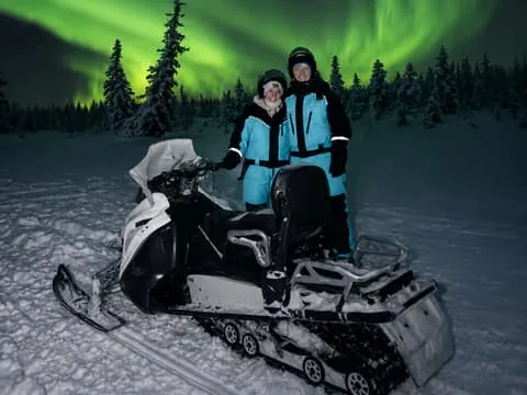 Aurora Ride Under Arctic Skies in Saariselkä