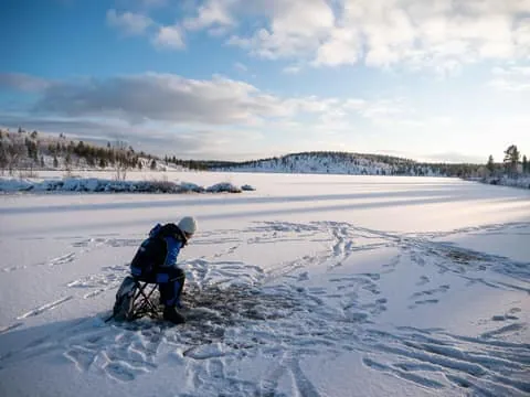 Arctic Fishing & Open Fire Cooking