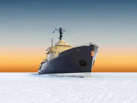 Icebreaker Sampo Cruise with Ice Floating