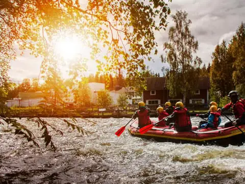River rafting fun for families