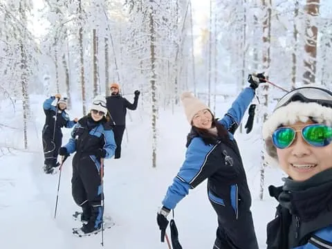 Small-Group Snowshoe Tour at Vikaköngäs & BBQ