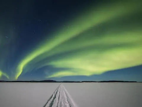 Lake Inari Northern Lights Tour with Reindeer & Dinner