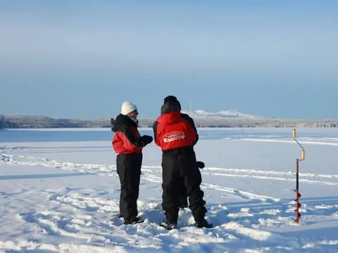 Ice fishing trip