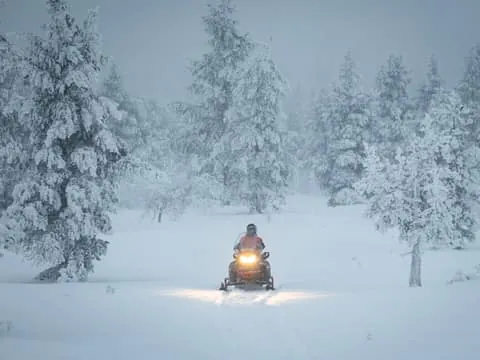 Full-Day Adventure with Snowmobiles