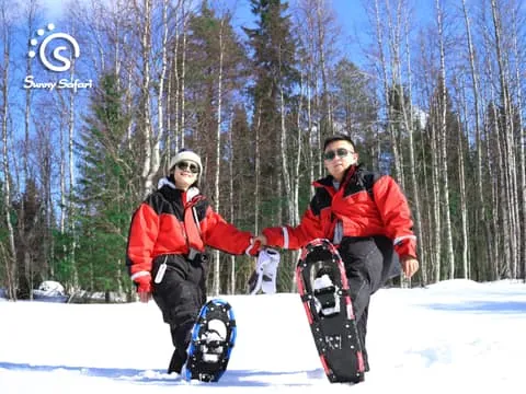 Snowshoeing in Lapland Wilderness
