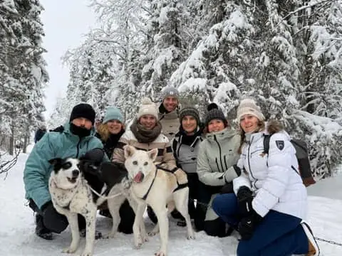 Levi: 2 km Husky Sled Ride in the Wilderness
