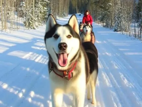 Levi: 5 Km Husky Sledding Ride in Levi