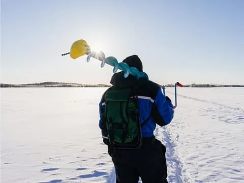 Snowmobiling and Ice Fishing