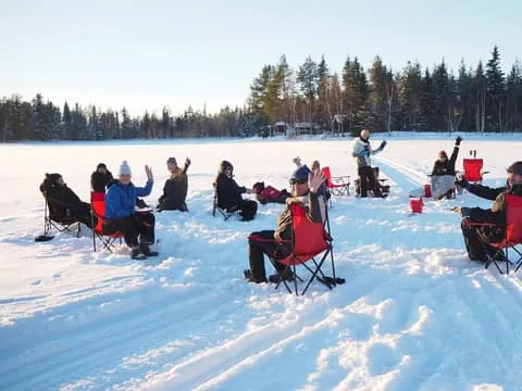Ice fishing programme in Lapland
