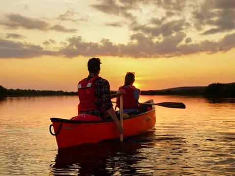 Canoe Trip under the Midnight Sun