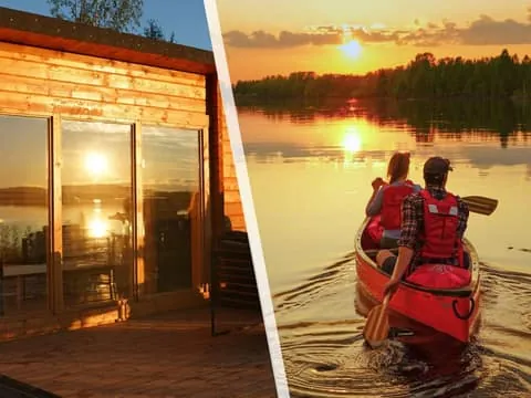 Relaxing Canoe Trip & Panoramic Sauna Experience