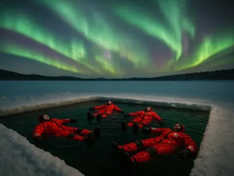 Ice Floating Experience with Northern Lights