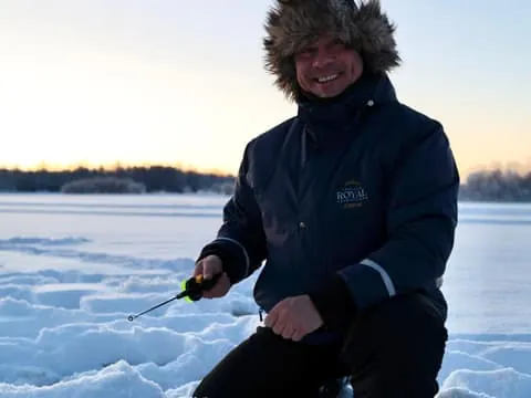 Husky and Reindeer Ride with Ice Fishing
