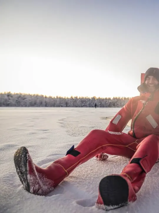 Daytime Ice Floating Rovaniemi, Frozen Lake Experience