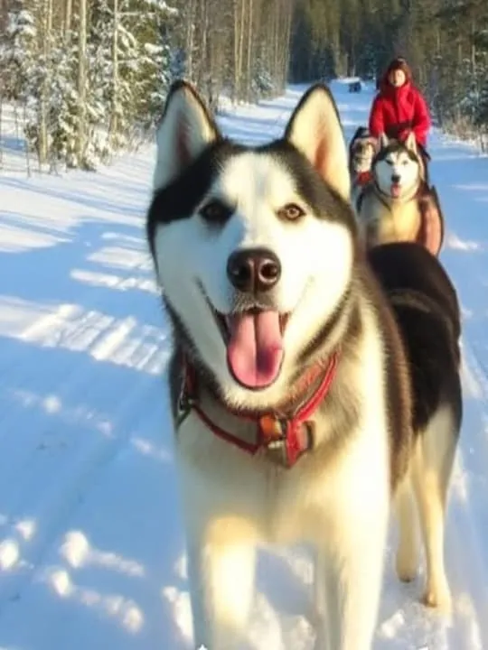Levi: 5 Km Husky Sledding Ride in Levi