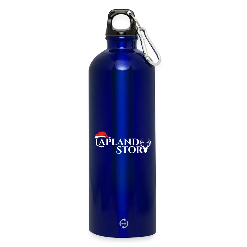 Lapland Story White Snow, Water Bottle with carabiner 750 ml
