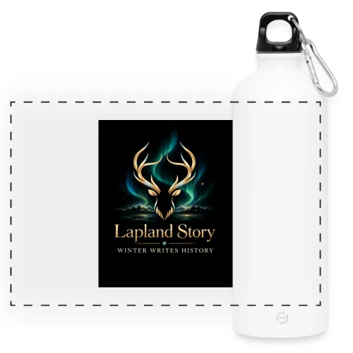 Winter Writes History, Panoramic Drinks Bottle with Carabiner 750 ml