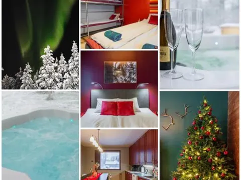 Villa Aurora Ounas - jacuzzi & sauna, next to ski center