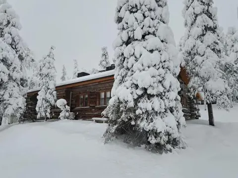Kelohonkamökki ja 2 x hissilippu