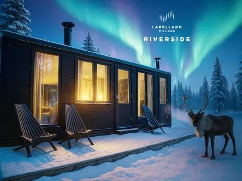 Lapland Landscape Cabin with Nature View, Sauna, Fireplace & Kitchen, Ylläs, Äkäslompolo, Riverside Village